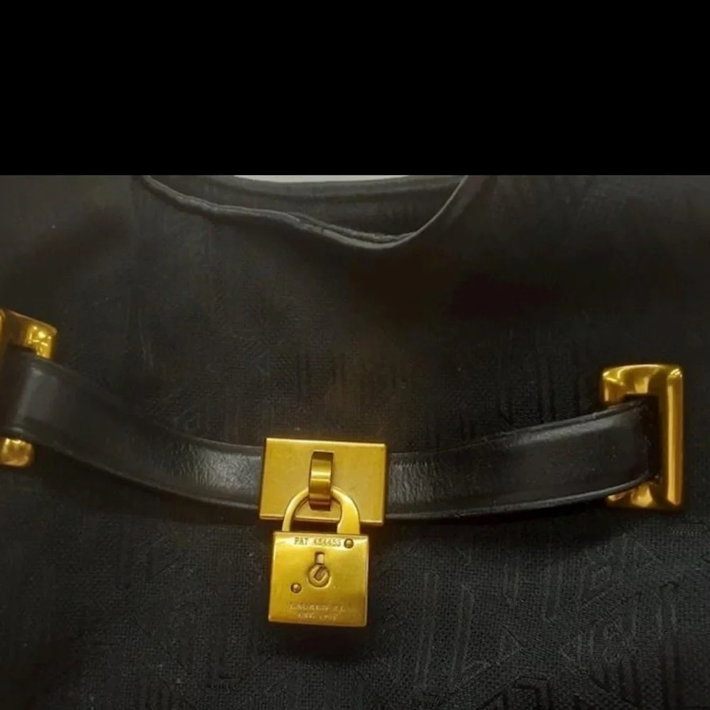 Black Ralph Lauren signature print shoulder bag - Picture 4 of 8